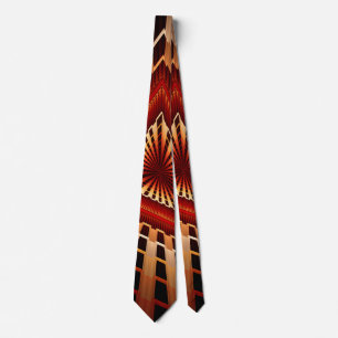 3D Fantasy Network Modern Fractal Graphic Design Tie