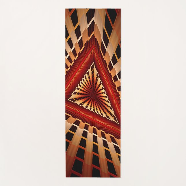 3D Fantasy Network Modern Fractal Graphic Design Yoga Mat (Front)