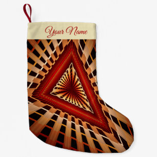 3D Fantasy Network Modern Fractal Graphic Name Small Christmas Stocking