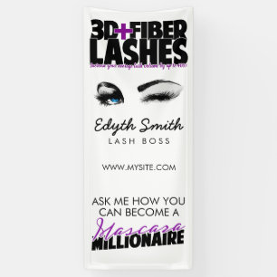 3D + Fibre Lashes Banner