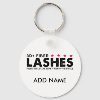 3d Fibre Lashes Personalised Keychain