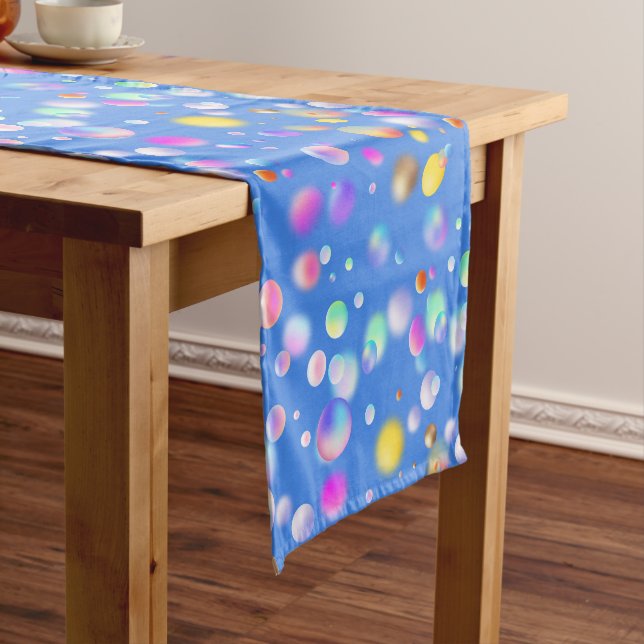 3D Floating Balls Pattern. No BG Short Table Runner (In Situ)
