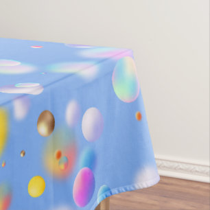 3D Floating Balls Pattern. No BG Tablecloth