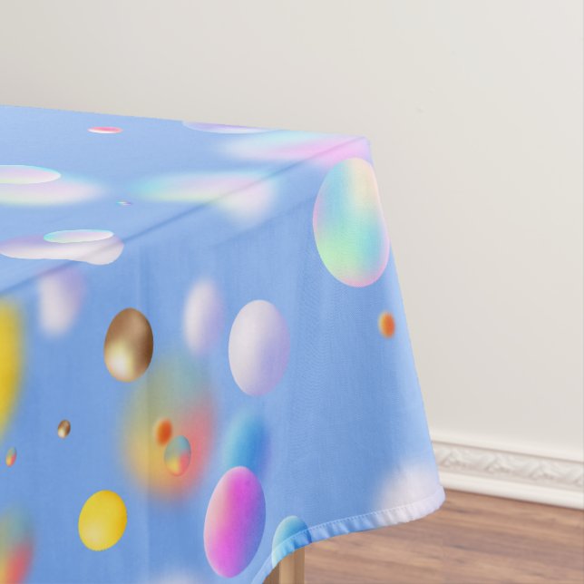 3D Floating Balls Pattern. No BG Tablecloth (In Situ)