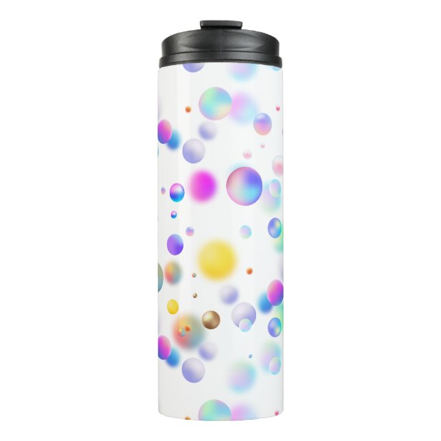 3D Floating Balls Pattern. No BG Thermal Tumbler (Front)