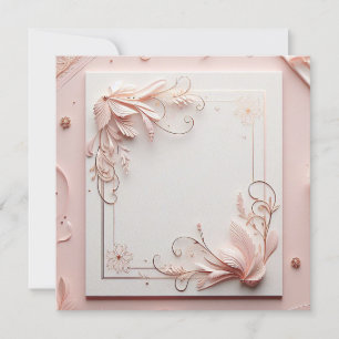 3D Floral Frame Invitation