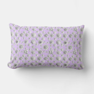 3D Floral Pattern 01.wx4.Lpink BG Lumbar Cushion