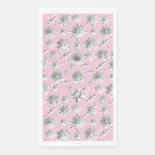 3D Floral Pattern 01.wx4.Lpink BG Napkin