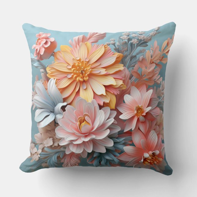 3D Flower Bouquet Cushion (Front)