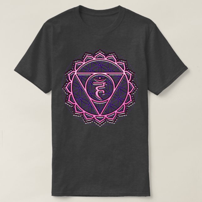 3d Flower Of Life Chakra Meditation Spirituality T-Shirt (Design Front)