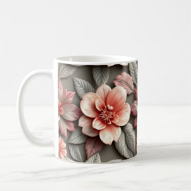 3D Flowers Coffee Mug (Left)