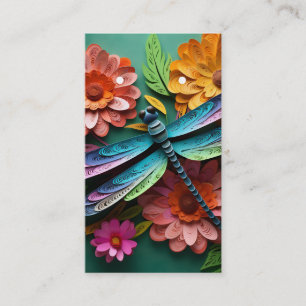 3D Flowers & Dragonfly Pattern Earring Cards