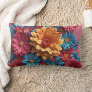 3D Flowers - Lumbar Cushion