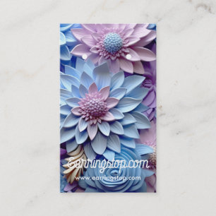 3D Flowers Pastel Pattern Earring Cards