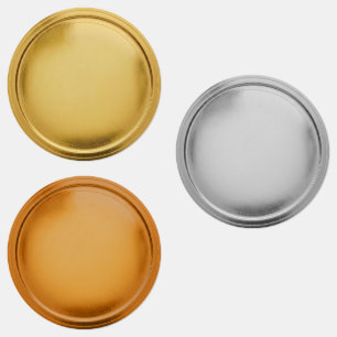 3D Foil Seal Elegant Excellence Award Medal Gold
