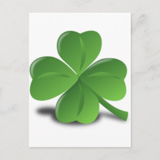 3D Four Leaf Clover Postcard
