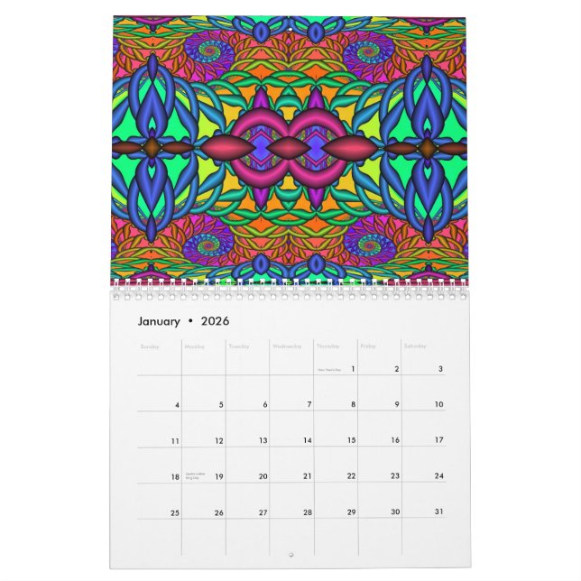 3D Fractals 2012 Calendar (Jan 2026)