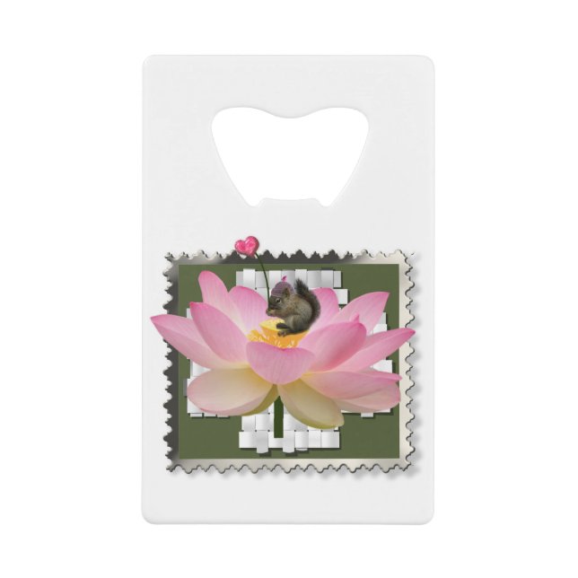 3D Framed Adorable Baby Squirrel On Flower (Front)