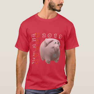 3D Funny Pig 2 Chinese New Year 2019 Man Tee