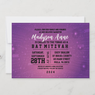3D GAMER GAMING DIGITAL Bat Mitzvah Invitation