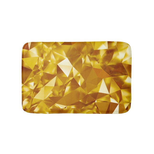 3D Geometric: Metallic Background Design Bath Mat (Front)