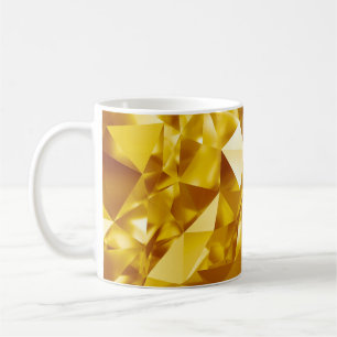 3D Geometric: Metallic Background Design Coffee Mug