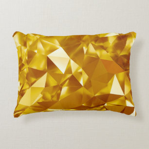 3D Geometric: Metallic Background Design Decorative Cushion
