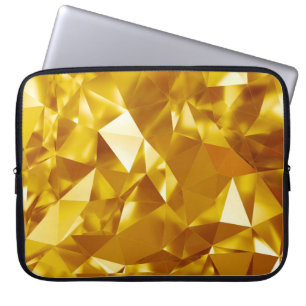 3D Geometric: Metallic Background Design Laptop Sleeve