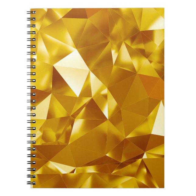 3D Geometric: Metallic Background Design Notebook (Front)