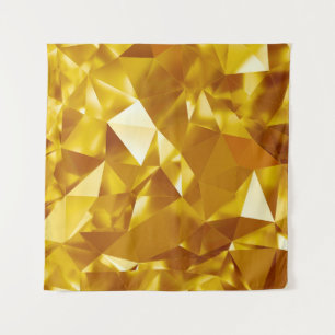 3D Geometric: Metallic Background Design Tapestry