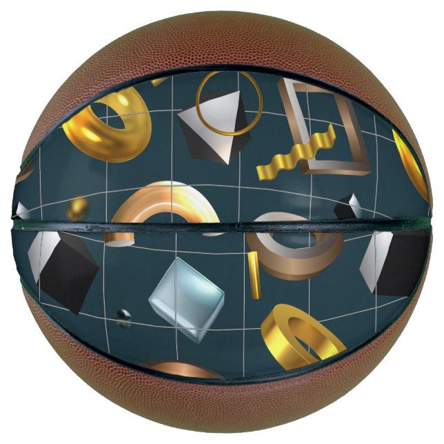 3D Geometric Pattern Basketball (Front)