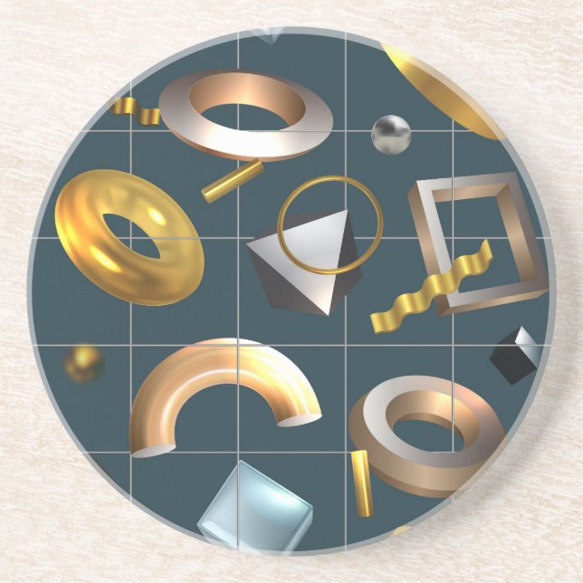 3D Geometric Pattern Coaster (Front)