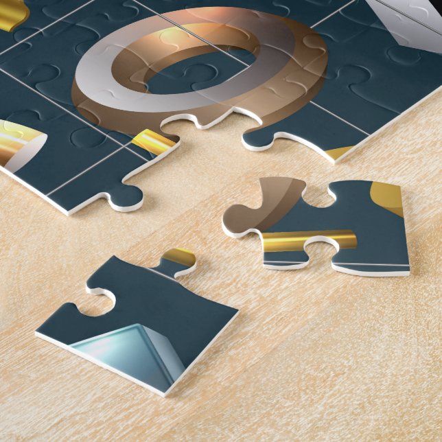 3D Geometric Pattern Jigsaw Puzzle (Side)