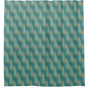 3d Geometric Pattern Shower Curtain