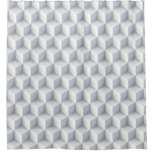 3d Geometric Pattern Shower Curtain