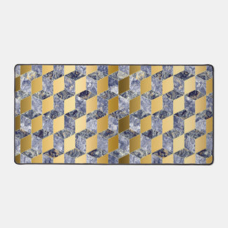3D Geometric Squares Desk Mat