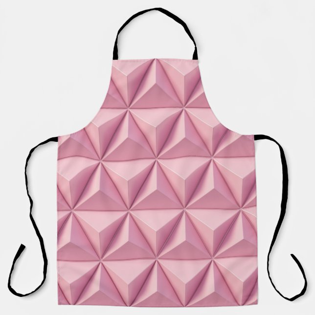 3D geometric triangles: minimalistic background. Apron (Front)