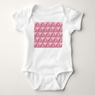 3D geometric triangles: minimalistic background. Baby Bodysuit
