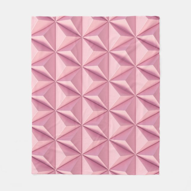 3D geometric triangles: minimalistic background. Fleece Blanket (Front)