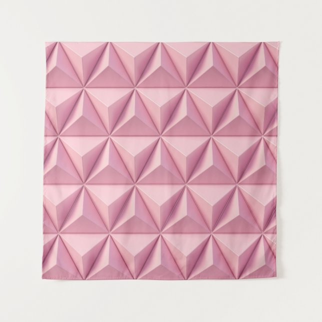 3D geometric triangles: minimalistic background. Tapestry (Front)