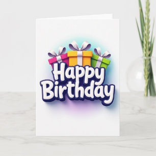 3D Gifts Celebration Card
