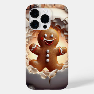 3D Gingerbread Man Christmas Case-Mate iPhone 14 Pro Case