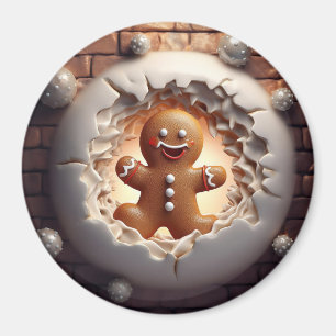 3D Gingerbread Man Magnet