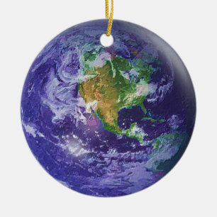 3D Globe Earth Day Ceramic Tree Decoration