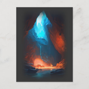 3d Glowing Deep Inside Postcard