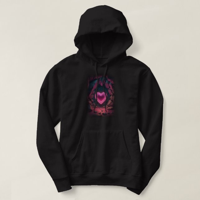 3d Glowing Heart Deep Inside Hoodie (Design Front)
