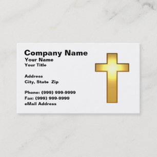 3D Gold Cross Business Card