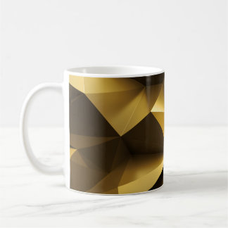 3D Gold Crystal Abstract Panorama Coffee Mug