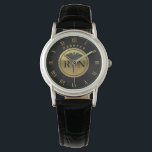 3D Gold Emblem Caduceus Registered Nurse RN Name Watch<br><div class="desc">Professional medical watch featuring elegant clean gold emblem caduceus with R and N letters for "Registered Nurse". Perfect for any business company related to healthcare industry: medical practice,  medical office,  doctor office,  pharmaceutical industry,  drugstore,  clinic and hospital. For hospital staff,  clinic employees,  physicians; classy,  noble,  elegant and precious.</div>