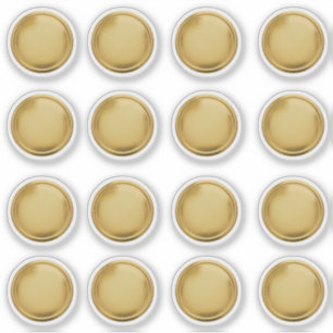 3D Gold Foil Seal Elegant Excellence Award Medal